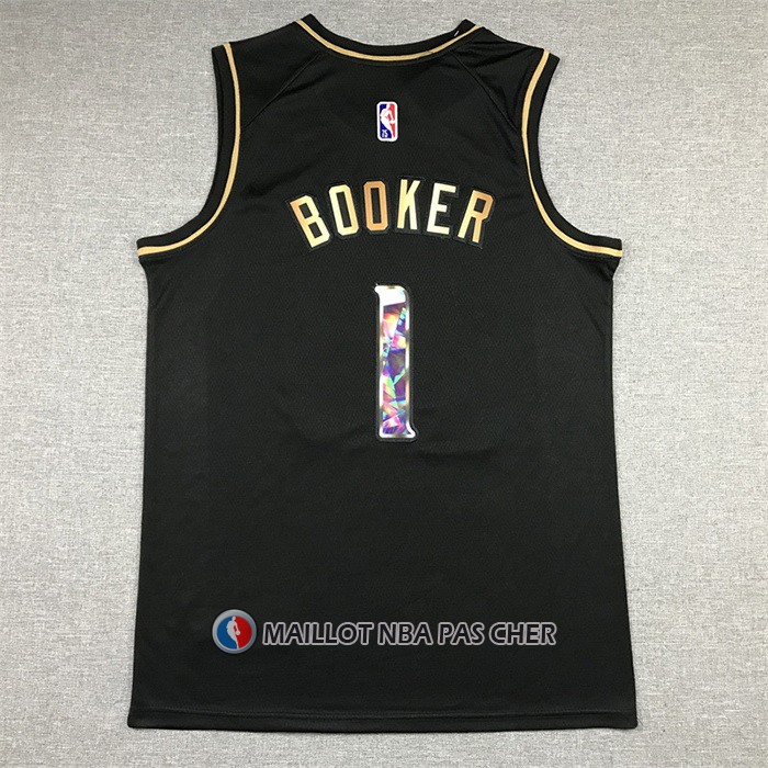 Maillot Golden Edition Phoenix Suns Devin Booker NO 1 2021-22 Noir
